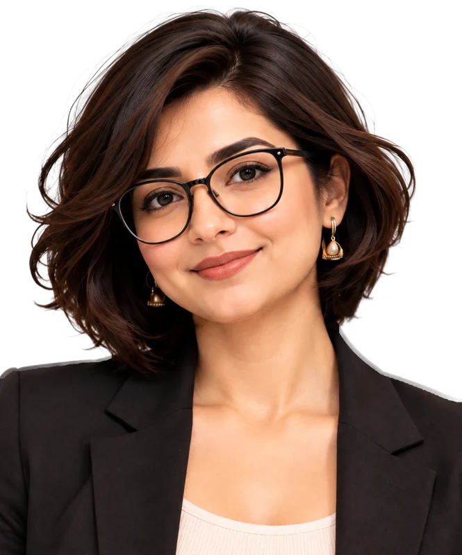Mira Sen in a product review ad